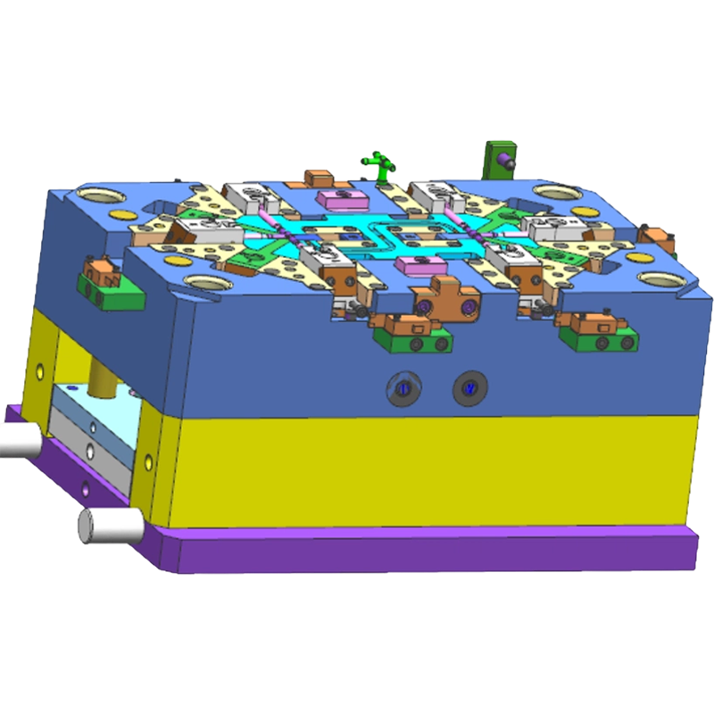 Mga Bahagi ng Plastic na 4-Way Connector Injection Mould